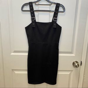 NWT Forever 21 Black Mini Dress With Buckles